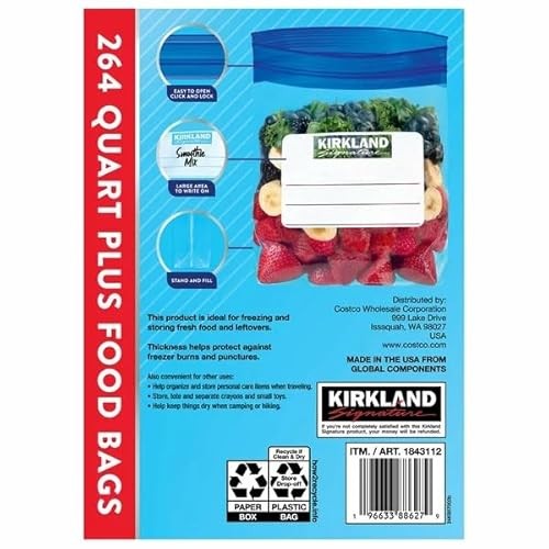 BOLSAS PARA CONGELAR 1.5L PZAS  KIRKLAND SIGNATURE