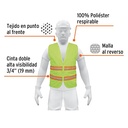 CHALECO DE SEGURIDAD VERDE ALTA VISIBILIDAD CON CIERRE