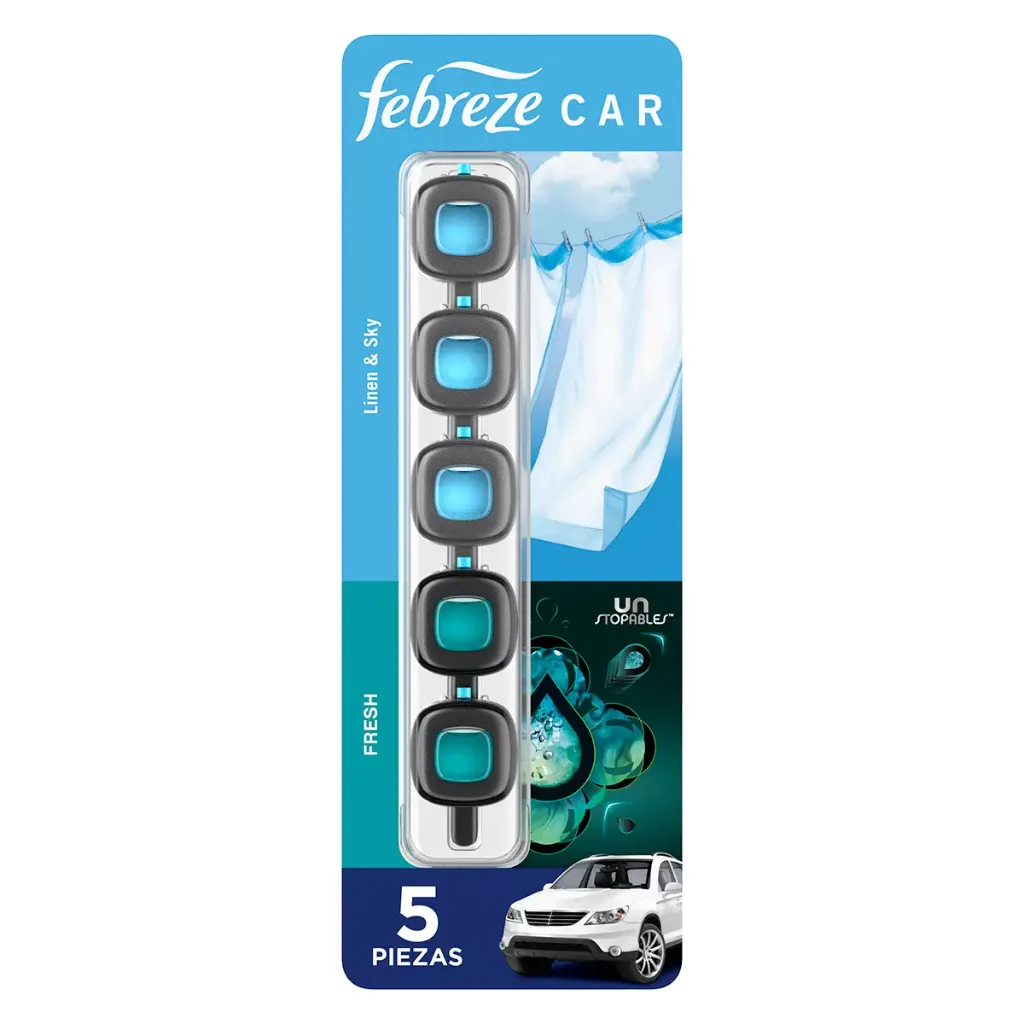 [1834453] AROMATIZANTE PARA AUTO 5 PIEZAS FEBREZE