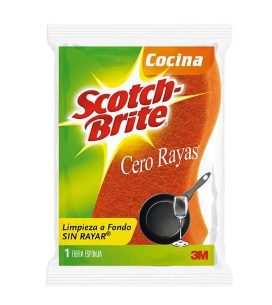 MI FIBRA SCOTCH BRITE CERO RAYAS COCINA NARANJA CHICA