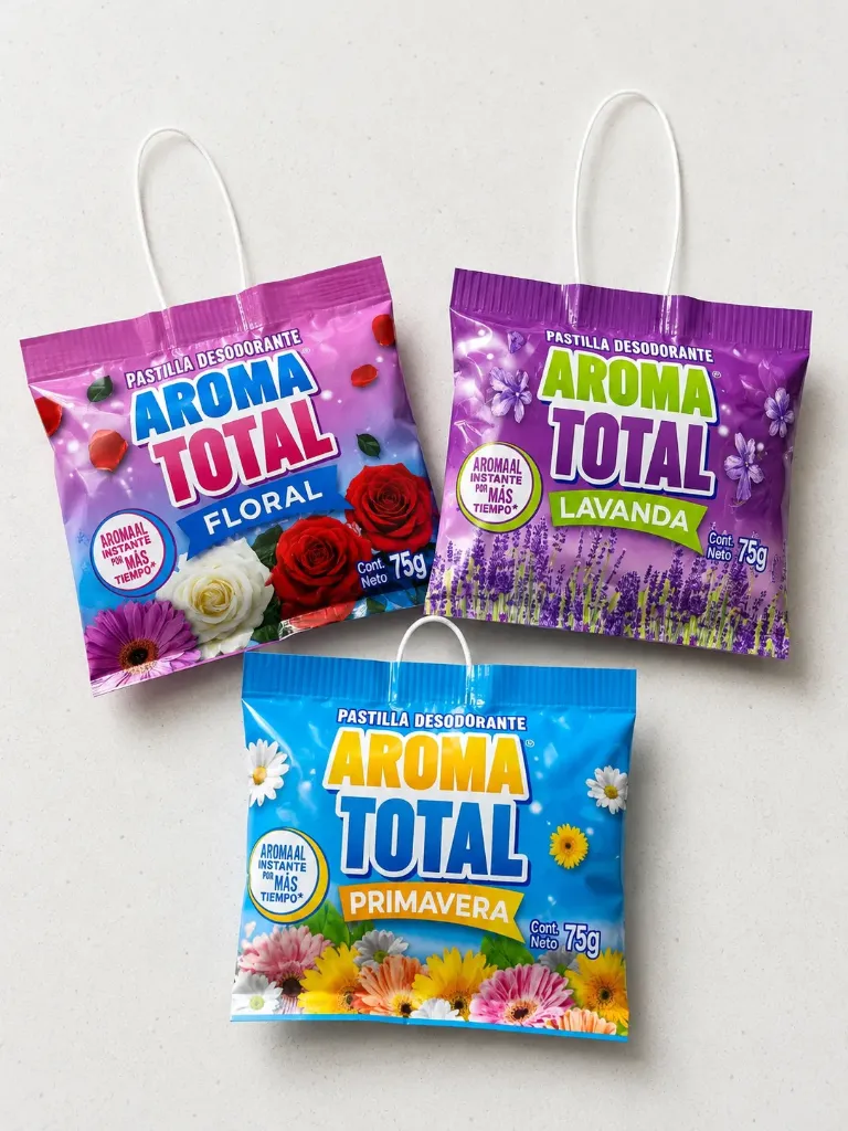 PASTILLA PARA WC CON ALAMBRE AROMA TOTAL 75 GRS 50/1