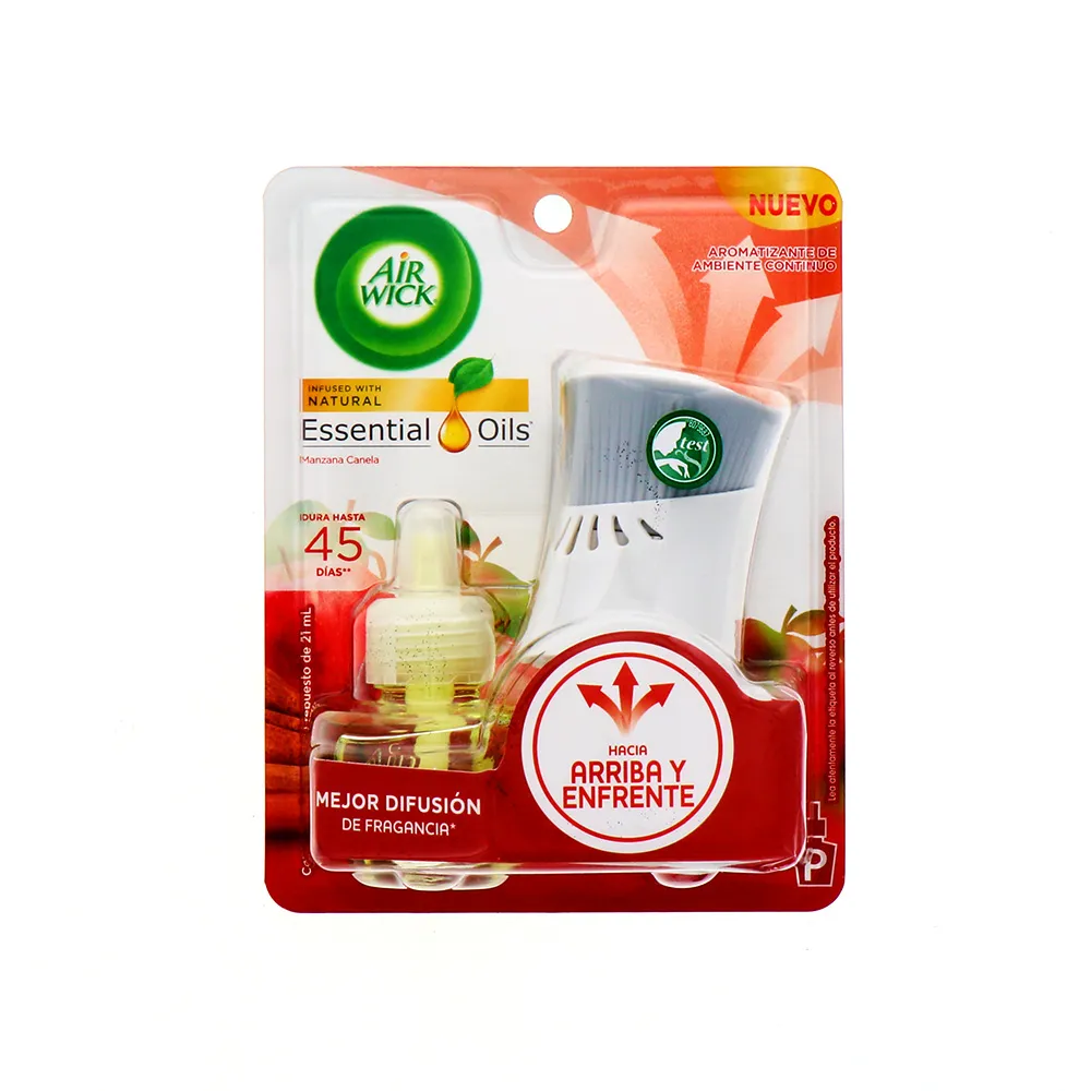 DIFUSOR ELECTRICO WIZARD AIRWICK 21 ML MANZANA CANELA 1/6