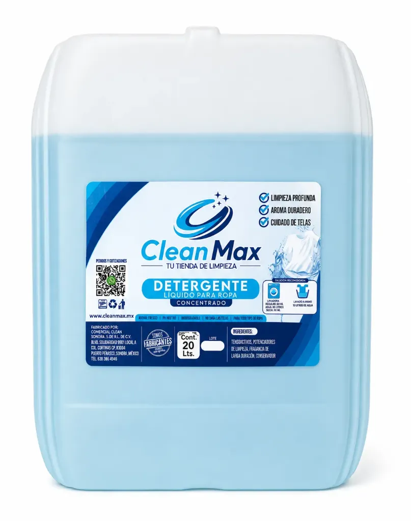[DER-20L] DETERGENTE DE ROPA, 20 LITROS