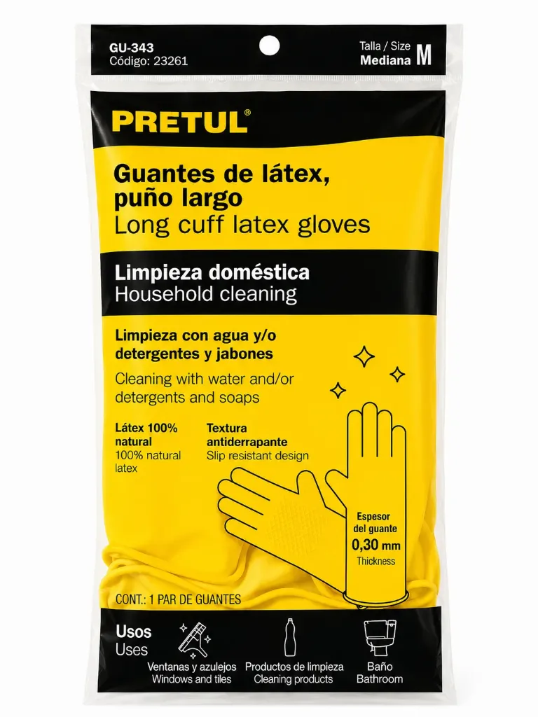 [15268] [15268] GUNATES DE LATEX REF. P/LIMPIEZA , MEDIANOS