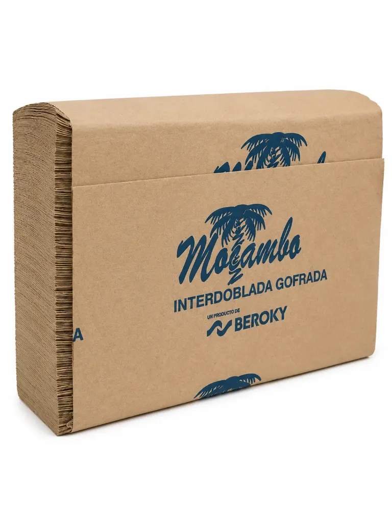 TOALLA INTERDOBLADA NATURAL MOCAMBO, PAQUETE CON 200 HOJAS