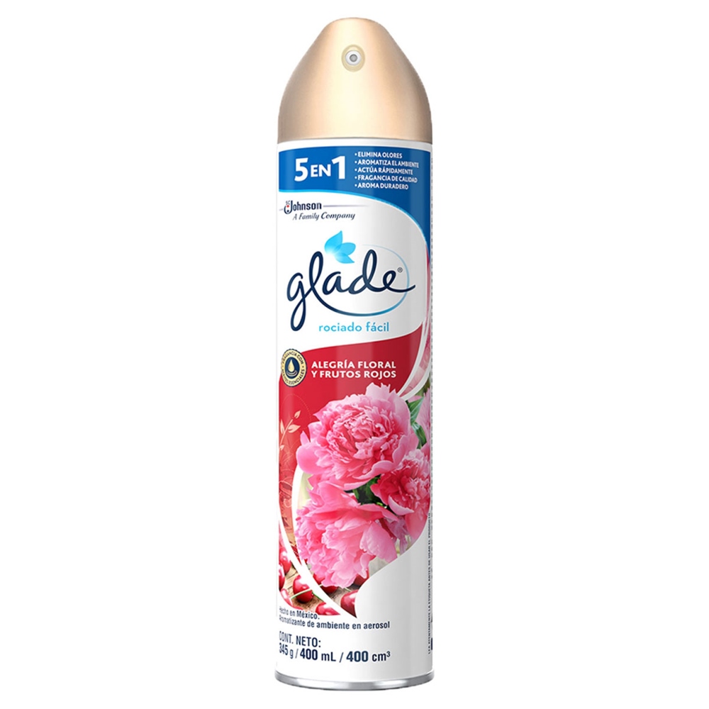 GLADE AEROSOL FLORAL Y FRUTOS ROJOS 345G/400ML