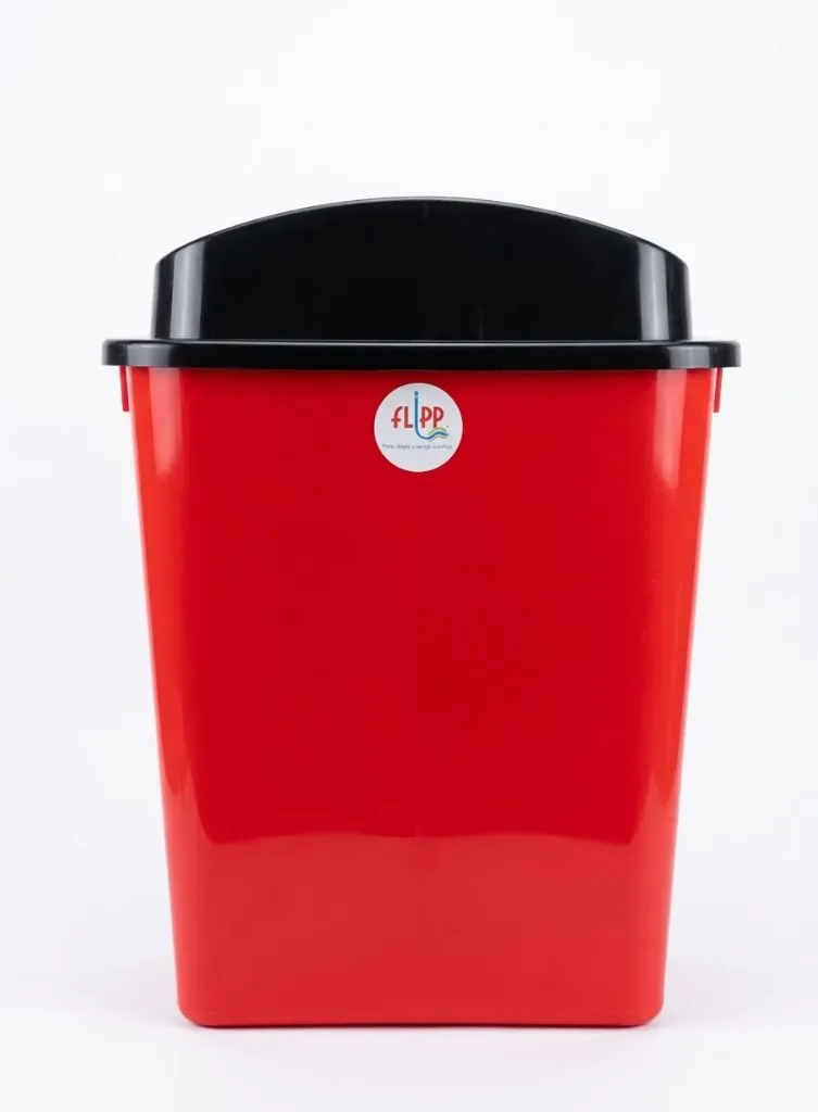 [7502246651938] FLIPP RECTANGULAR WASTEBASKET LARGE WITH SWING LID